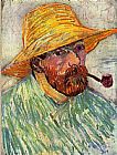 Self-Portrait with Straw by Vincent van Gogh